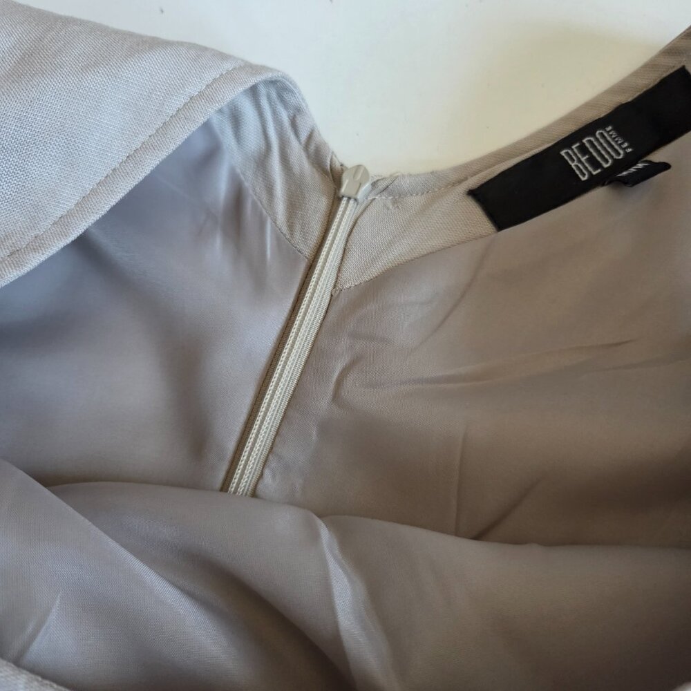 Bedo midi neutral color sleeveless dress. - Picture 5 of 10